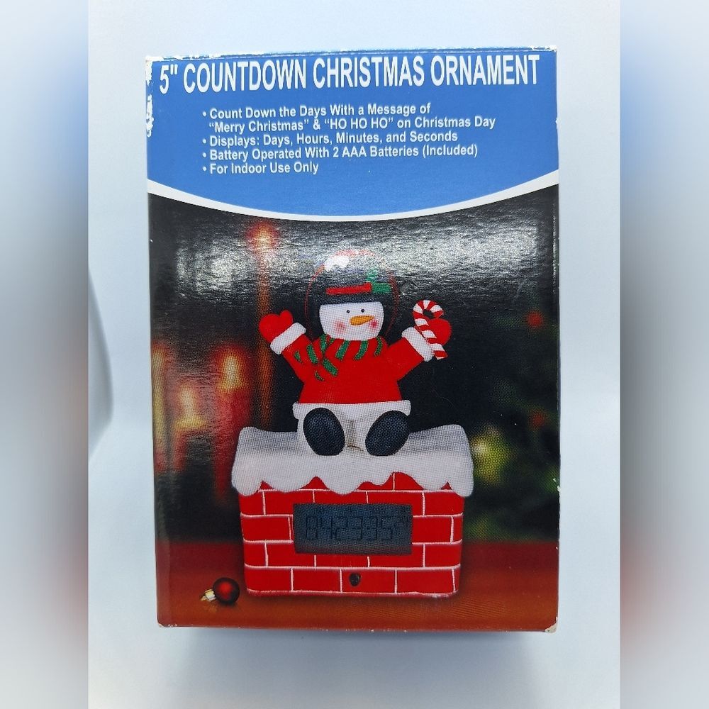 Countdown To Christmas Clock Ornament Snowman Chimney Old Christmas Tree Shops